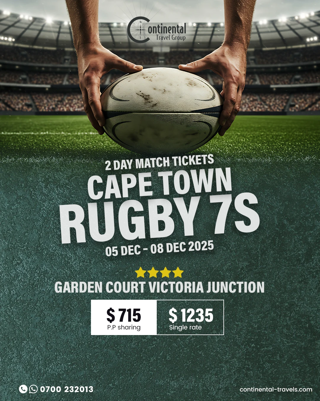 Join the Ultimate Rugby Weekend in Cape Town! 🏉 – Match Tickets + Hotel from USD 715