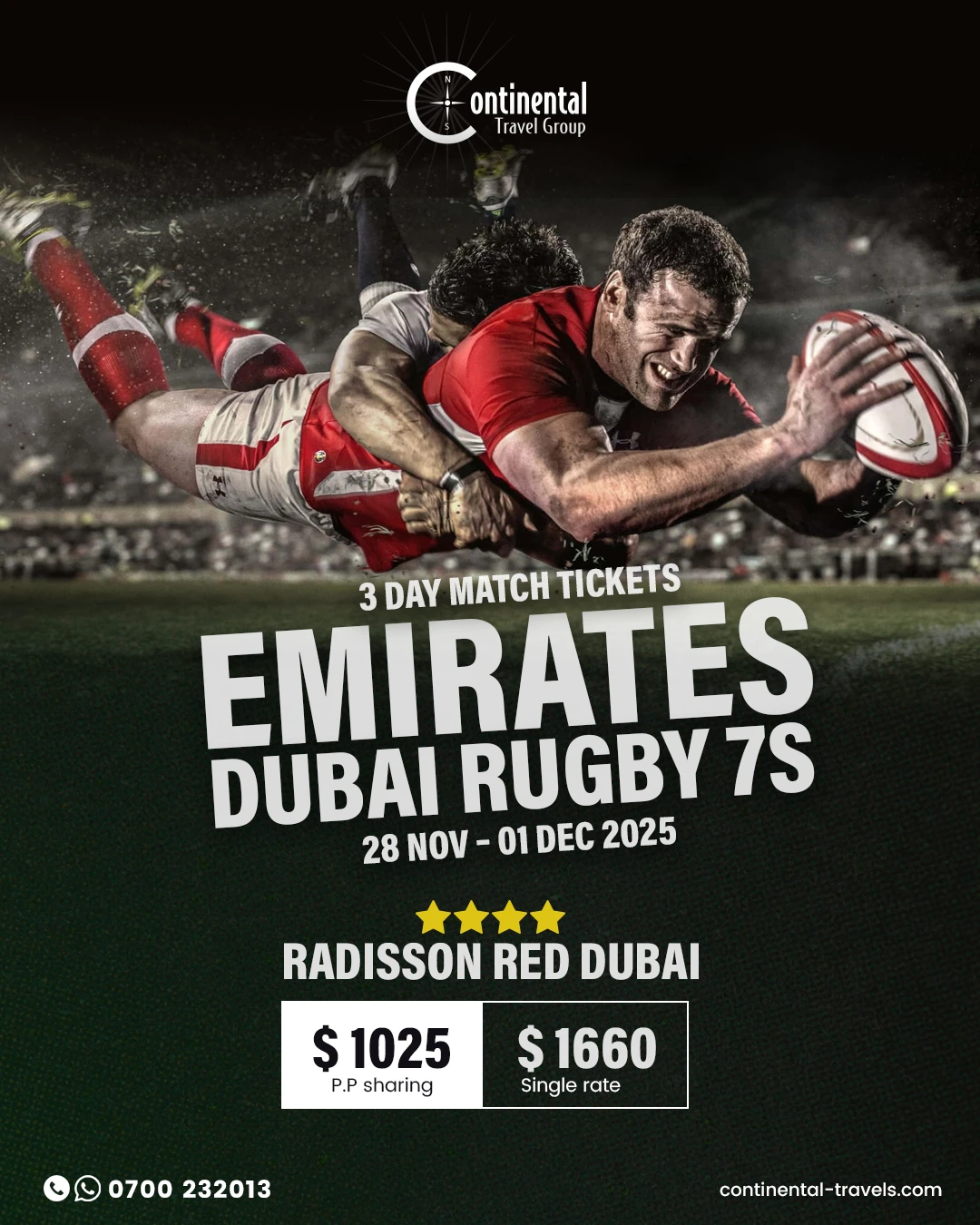 Experience the Dubai Rugby 7s Live! 🏉 – Packages from Only USD 1,025!