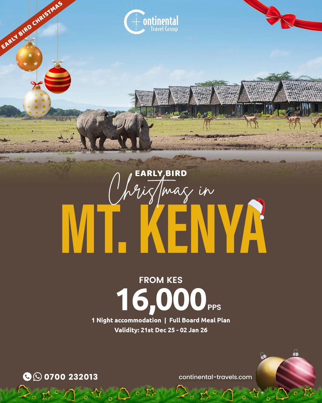 Early Bird Christmas Deal in Mt Kenya & Aberdares