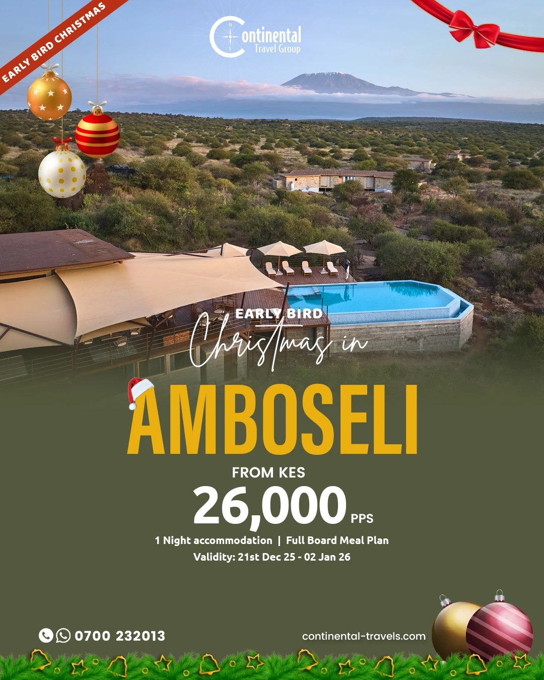 Early Bird Christmas Deal in Amboseli