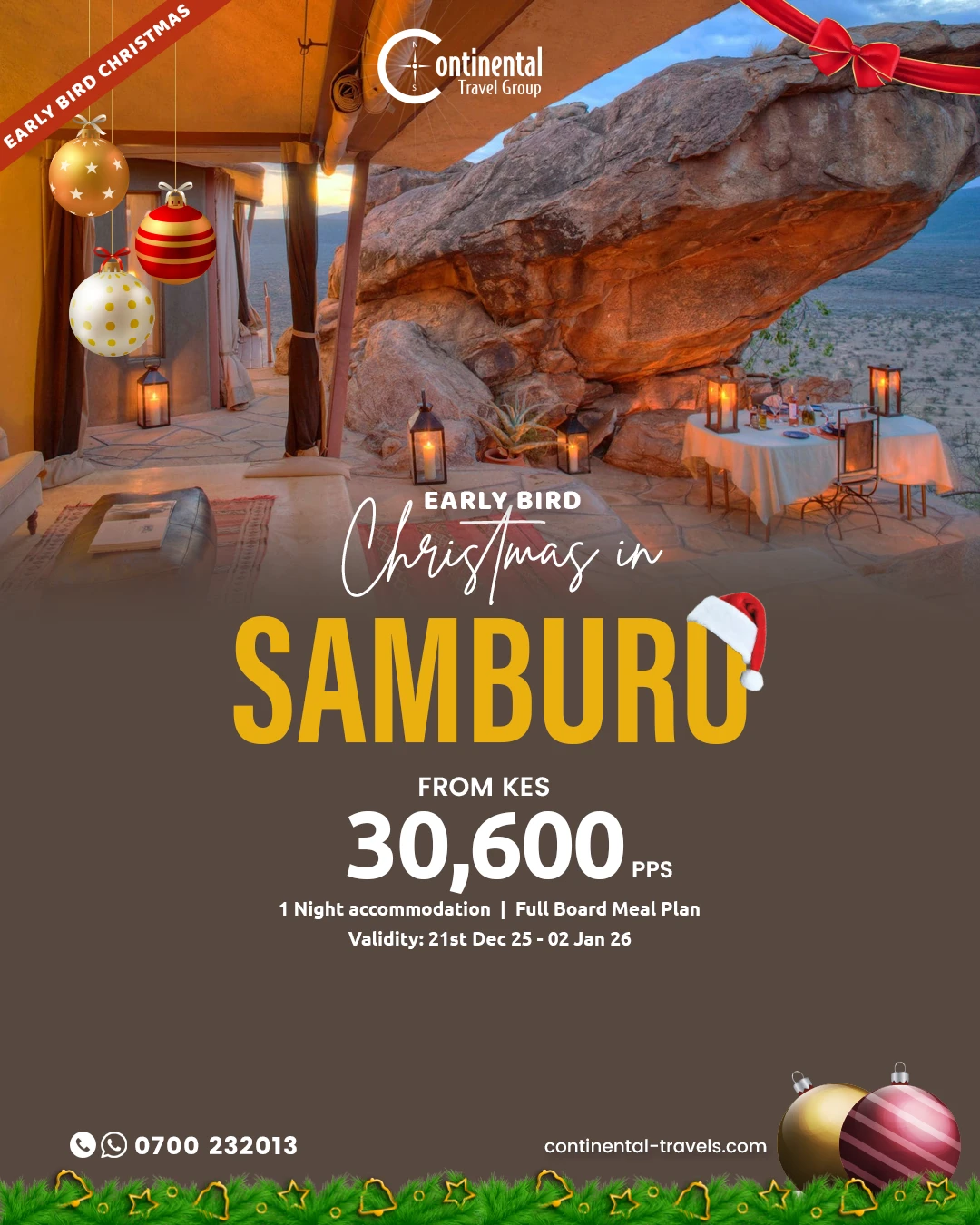Early Bird Christmas Deal in Samburu